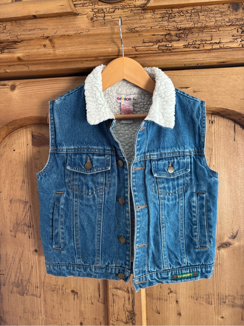 Gymboree Sherpa-Lined Denim Vest for Kids - size M